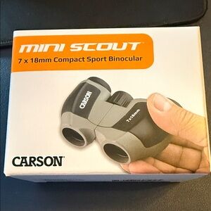 Mini Scout 7x18mm Compact Sport Binocular - Black and Gray